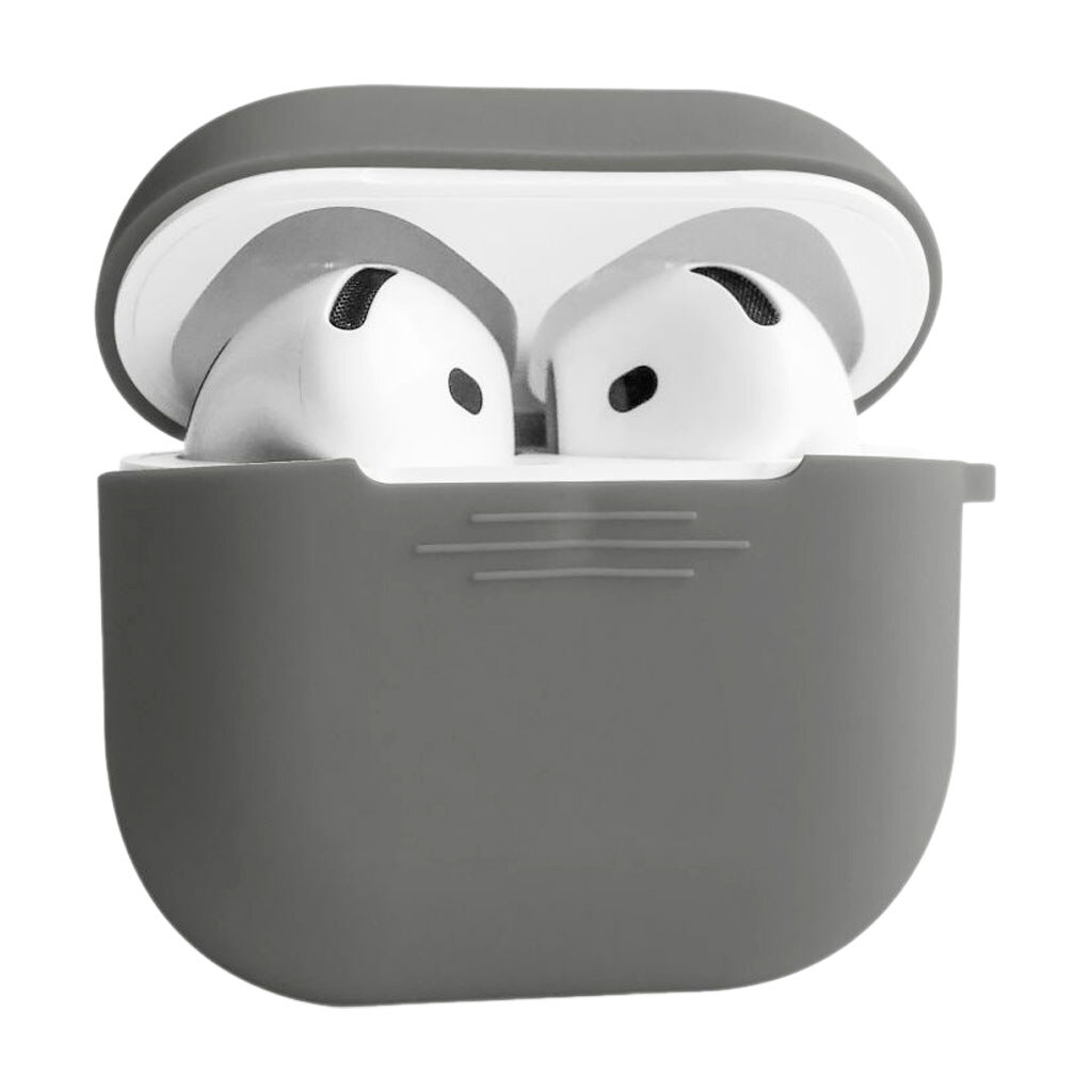 Чехол (накладка) Apple AirPods 4, Silicone Classic Case, Lavender Grey, Серый - № 1 Чехол (накладка) Apple AirPods 4, Silicone Classic Case, Lavender Grey, Серый - № 1