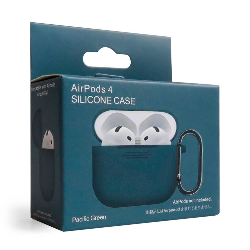 Чехол (накладка) Apple AirPods 4, Silicone Classic Case, Pacific Green, Зеленый - № 5 Чехол (накладка) Apple AirPods 4, Silicone Classic Case, Pacific Green, Зеленый - № 5