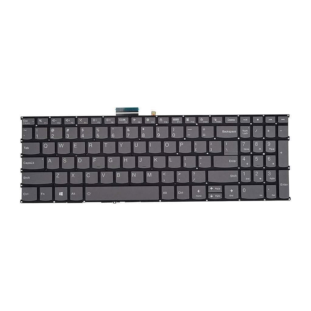 Клавіатура для ноутбука Lenovo IdeaPad 5-15, Сірий - № 1 Клавіатура для ноутбука Lenovo IdeaPad 5-15, Сірий - № 1