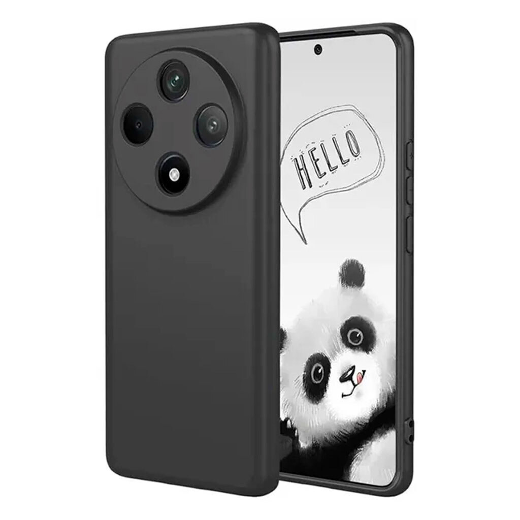 Чохол (накладка) OPPO Reno 12F / Reno 12FS, Original Soft Case, Чорний - № 2 Чохол (накладка) OPPO Reno 12F / Reno 12FS, Original Soft Case, Чорний - № 2