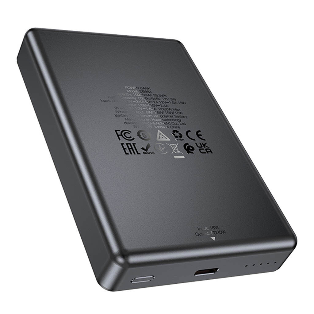 Портативнаа батарея (Power Bank) Hoco DB98A Storm, 10000 mAh, Чорний - № 3 Портативнаа батарея (Power Bank) Hoco DB98A Storm, 10000 mAh, Чорний - № 3