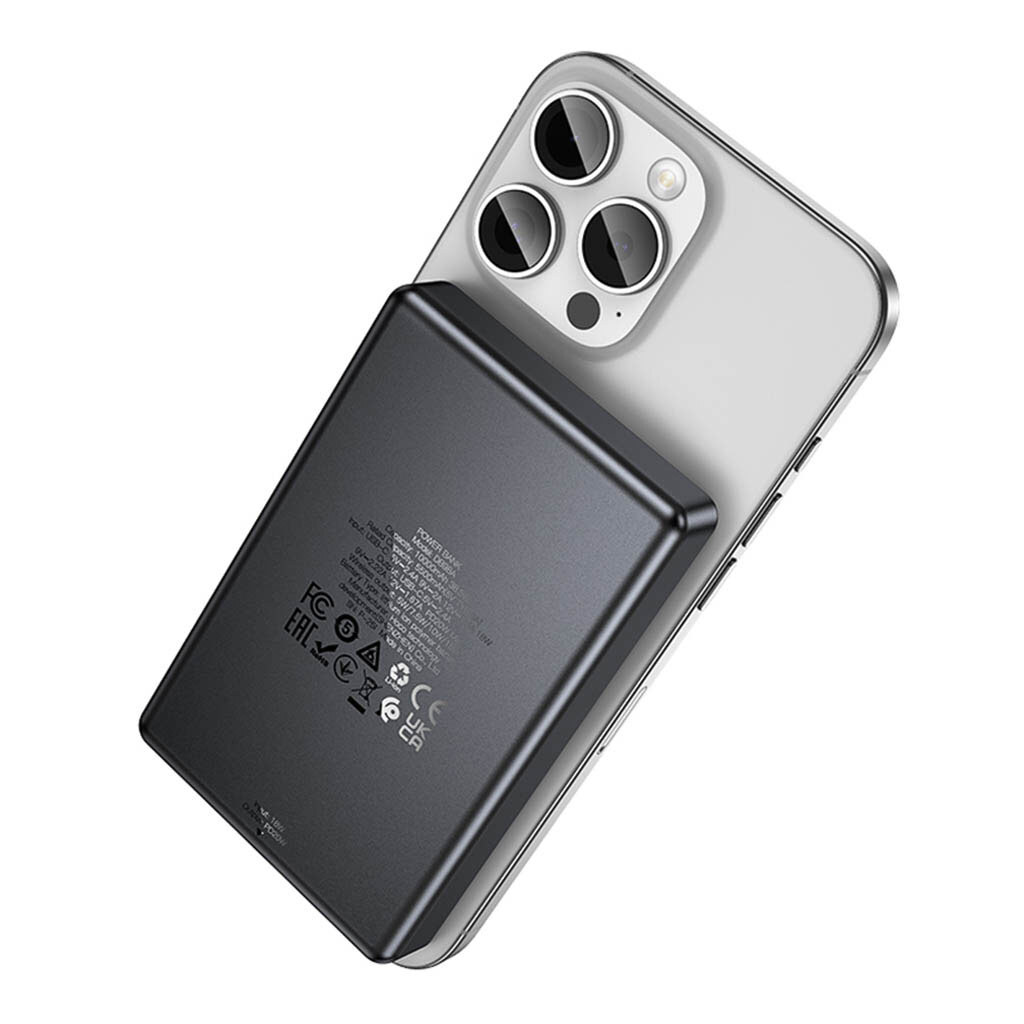 Портативнаа батарея (Power Bank) Hoco DB98A Storm, 10000 mAh, Чорний - № 5 Портативнаа батарея (Power Bank) Hoco DB98A Storm, 10000 mAh, Чорний - № 5