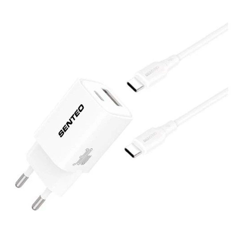 СЗУ Senteo S-04C, Type-C, З кабелем, Білий - № 1 СЗУ Senteo S-04C, Type-C, З кабелем, Білий - № 1