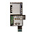Шлейф HTC Z710e Sensation G14 / Z715e Sensation XE G18, с разъемом на sim карту, с разъемом на карту памяти - № 2