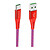 USB кабель Borofone BU13 Craft, Type-C, 1.2 м., червоний - № 2