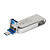 USB Flash T&G Metal 007 3 в 1, серебряный, 8 Гб. - № 3