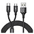 USB кабель Baseus CAMT-ASU01 Rapid, Type-C, microUSB, 1,2 м., чорний - № 2