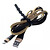 USB кабель Hoco U39, microUSB, 1,2 м., золотий - № 2