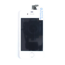 Дисплей (екран) Apple iPhone 4, High quality, З сенсорним склом, З рамкою, Білий