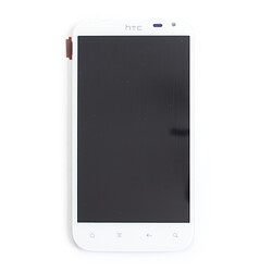 Дисплей (екран) HTC X315e Sensation XL G21, З сенсорним склом, Білий