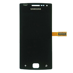 Дисплей (екран) Samsung i8350 Omnia W, з сенсорним склом, чорний