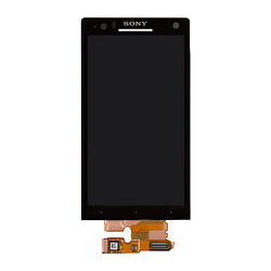 Дисплей (екран) Sony LT26i Xperia S, З сенсорним склом, Чорний