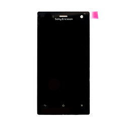Дисплей (екран) Sony LT26w Xperia Acro S, з сенсорним склом, чорний