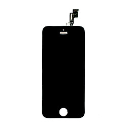 Дисплей (екран) Apple iPhone 5S / iPhone SE, High quality, З сенсорним склом, З рамкою, Чорний
