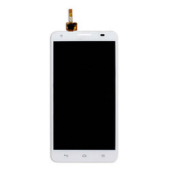 Дисплей (екран) Huawei Ascend G750 Honor 3x, З сенсорним склом, Білий