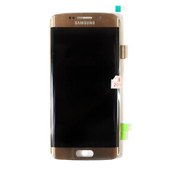Дисплей (экран) Samsung G925 Galaxy S6 Edge / G925F Galaxy S6 Edge, С сенсорным стеклом, Без рамки, Amoled, Золотой