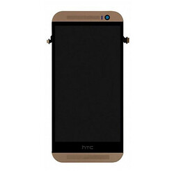 Дисплей (экран) HTC One M8, С сенсорным стеклом, Золотой