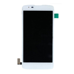 Дисплей (екран) LG K350E K8 / K350N K8, З сенсорним склом, Білий
