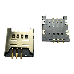 Роз'єм на SIM карту Samsung B5510 Galaxy Y Pro / C3520 / C3780 / E1180 / E1200 / E1280 / E2250 / I9250 Galaxy Nexus / S3570 / S5301 Galaxy Pocket plus / S6102 Galaxy Y Duos / S6802 Galaxy Ace Duos