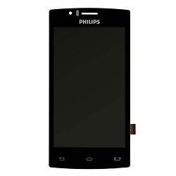 Дисплей (екран) Philips S307 Dual Sim, З сенсорним склом, Чорний
