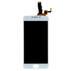 Дисплей (екран) Meizu M5, З сенсорним склом, Білий