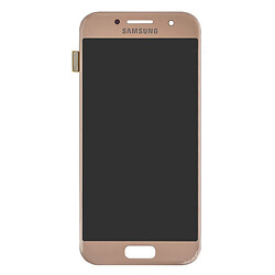Дисплей (екран) Samsung A320 Galaxy A3 Duos, З сенсорним склом, Без рамки, OLED, Рожевий