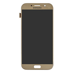 Дисплей (екран) Samsung A720 Galaxy A7 Duos, З сенсорним склом, Без рамки, TFT, Золотий