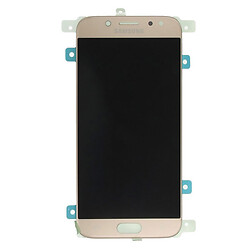 Дисплей (екран) Samsung J530 Galaxy J5, З сенсорним склом, Без рамки, TFT, Золотий