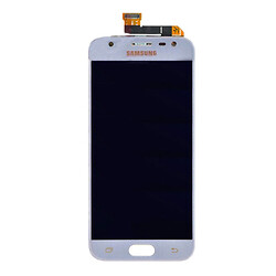 Дисплей (екран) Samsung J330F Galaxy J3 Duos, З сенсорним склом, Блакитний