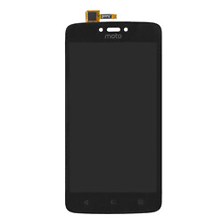 Дисплей (екран) Motorola XT1750 Moto C, High quality, Без рамки, З сенсорним склом, Чорний