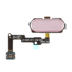 Шлейф Samsung J330F Galaxy J3 Duos, С кнопкой меню, Розовый