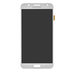 Дисплей (екран) Samsung J701F Galaxy J7 Neo, З сенсорним склом, Срібний