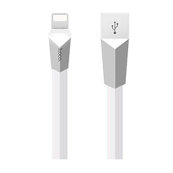USB кабель Hoco X53 Zinc Alloy Rhombic Apple iPhone SE 2022 / iPhone 14 Pro Max / iPhone 14 Plus / iPhone 14 Pro / iPhone 14 / iPhone 13 Pro / iPhone 13 Mini / iPhone 13 / iPhone 13 Pro Max / iPhone 12 Mini / iPhone 12 Pro Max, Lightning, 1.2 м., Білий