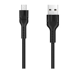 USB кабель Hoco U31 Benay, MicroUSB, 1.0 м., Чорний