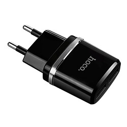 СЗУ Hoco C12, С кабелем, MicroUSB, 2.4 A, Черный