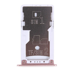 Держатель SIM карты Xiaomi Redmi Note 4X, С разъемом на карту памяти, Розовый