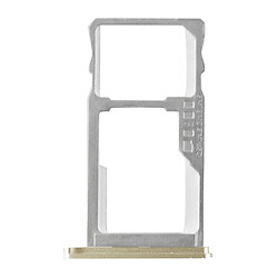 Держатель SIM карты Meizu M6 Note, С разъемом на карту памяти, Золотой
