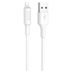 USB кабель Hoco X25 Soarer Apple iPhone SE 2022 / iPhone 14 Pro Max / iPhone 14 Plus / iPhone 14 Pro / iPhone 14 / iPhone 13 Pro / iPhone 13 Mini / iPhone 13 / iPhone 13 Pro Max / iPhone 12 Mini / iPhone 12 Pro Max, Lightning, 1.0 м., Білий