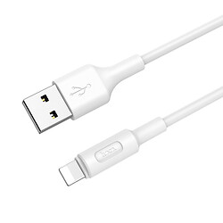 USB кабель Hoco X25 Soarer Apple iPhone SE 2022 / iPhone 14 Pro Max / iPhone 14 Plus / iPhone 14 Pro / iPhone 14 / iPhone 13 Pro / iPhone 13 Mini / iPhone 13 / iPhone 13 Pro Max / iPhone 12 Mini / iPhone 12 Pro Max, Lightning, 1.0 м., Белый - № 2