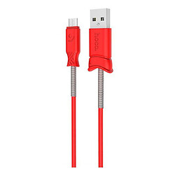 USB кабель Hoco X24 Pisces, MicroUSB, 1.0 м., Червоний