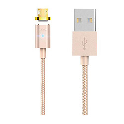 USB кабель Hoco U16 Magnetic Absorption, MicroUSB, 1.0 м., Золотой