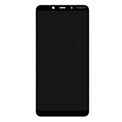 Дисплей (екран) Nokia 3.1 Plus Dual Sim, High quality, Без рамки, З сенсорним склом, Чорний