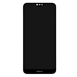 Дисплей (екран) Nokia 7.1 Dual SIM, High quality, З сенсорним склом, Без рамки, Чорний