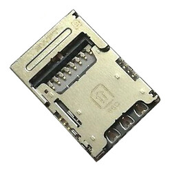 Роз'єм на SIM карту LG M160 K4 2017 / M200N K8 2017 / M250 K10 / X400 K10, З роз'ємом на карту пам'яті