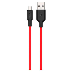 USB кабель Hoco X21 Silicone, MicroUSB, 1.0 м., Чорний