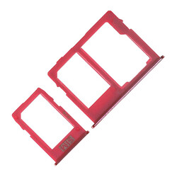 Тримач SIM картки Samsung J415 Galaxy J4 Plus / J610 Galaxy J6 Plus, З роз'ємом на карту пам'яті, Рожевий