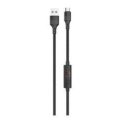 USB кабель Hoco S13 Central control, MicroUSB, 1.0 м., Чорний