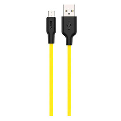 USB кабель Hoco X21 Plus Silicone, MicroUSB, 1.0 м., Чорний