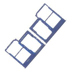 Держатель SIM карты Samsung A202F Galaxy A20e, С разъемом на карту памяти, Синий
