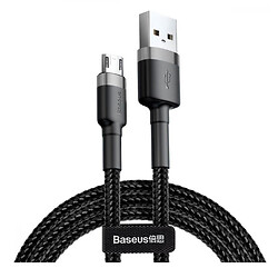 USB кабель Baseus CAMKLF-BG1 Cafule, MicroUSB, 1.0 м., Чорний